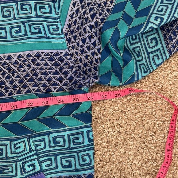 FUDA International Vintage Silk Windbreaker Jacket - Purple Geometric - Picture 7 of 10